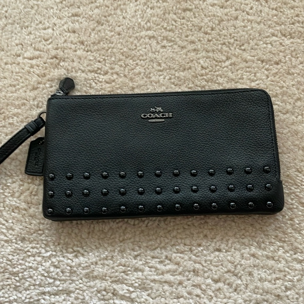 Coach studded wristlet